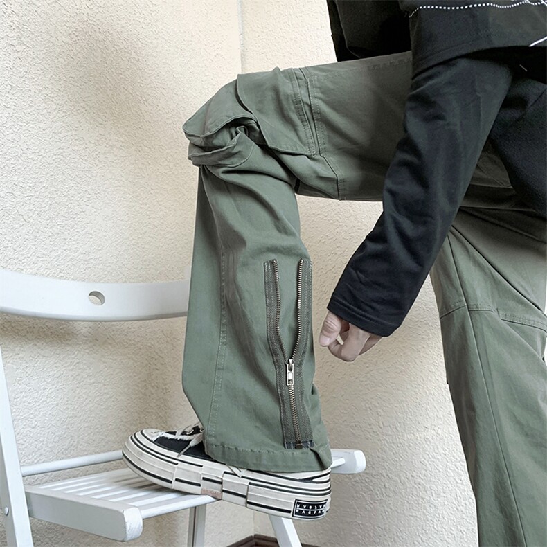 B221美式ins高街小众多口袋拉链弹力休闲工装裤LK23003-P70控98,男装休闲裤,电商B221