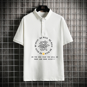 PL57163-P35 翻领短袖polo衫男大码胖子半袖t恤男有领保罗衫图片