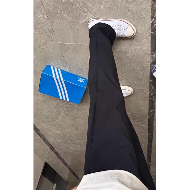 美式微喇裤子男款夏季斜切速干冲锋裤防水风直筒显腿长休闲工装裤,男装西服套装,星座601-1