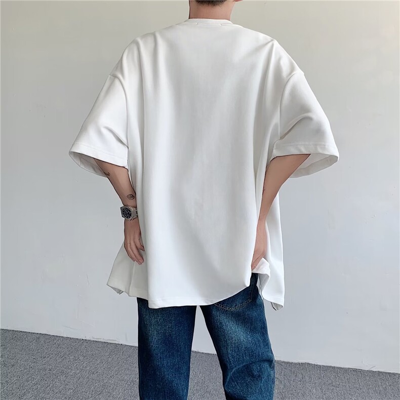 T恤城市风貌标准ins青春流行夏季圆领双重工拉链短袖ZG15P35,男装T恤,星座1116-2