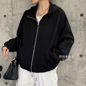 妍妍香衣舍21015秋装韩版拉链连帽卫衣开衫女，女装卫衣/绒衫，香衣舍