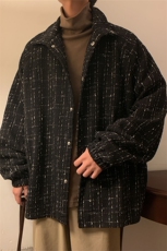 JK8007/P60春装新款现货港风暖色调小香风宽松外套夹克男大码上衣，男装夹克，电商A141