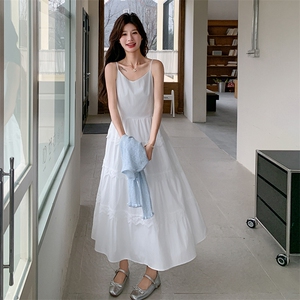 新款 现货主推春夏衔接吊带连衣裙套装2522-P155-K228图片