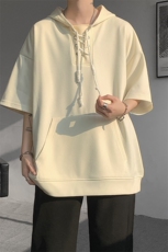 现货T10113-特批35控68夏季新款设计感连帽短袖百搭大码T恤，男装T恤，电商A059