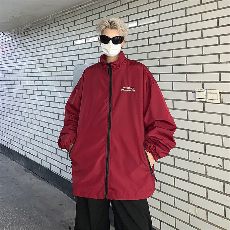 港风秋款男夹克字母印花防水冲锋衣休闲外套JK503P58,男装夹克,星座1013-1