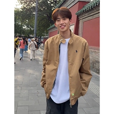 小马刺绣外套男秋季痞帅棒球服美式cleanfit哈灵顿行政夹克JKX03，男装夹克，星座516A