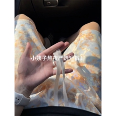 B221美式ins高街个性花色宽松短裤五分裤LK25568-特P25控48.88，男装牛仔裤，电商B221