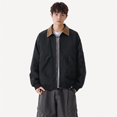 美式飞行员夹克男款解构弯刀短款外套廓形翻领棒球服JK02557-P70，男装夹克，星座308B-2
