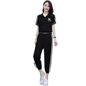 套装女夏2021年夏季新款女装时尚休闲拼接欧货大码女装图片