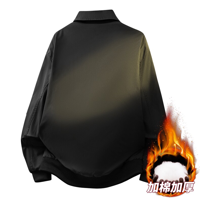 工装飞行员夹克加绒加厚情侣外套CP90P40加棉P55,男装夹克,电商A247