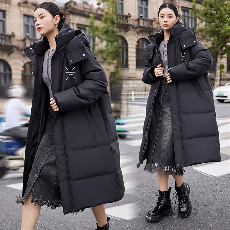 2024冬装新款马吉拉时尚潮流简约气质连帽羽绒服，女装羽绒服，PLAYFOX