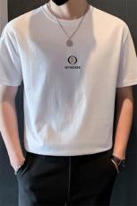 2025新款夏季短袖T恤男潮牌刺绣圆领半袖体恤A313-1-9311-P45，男装T恤，电商A313-1