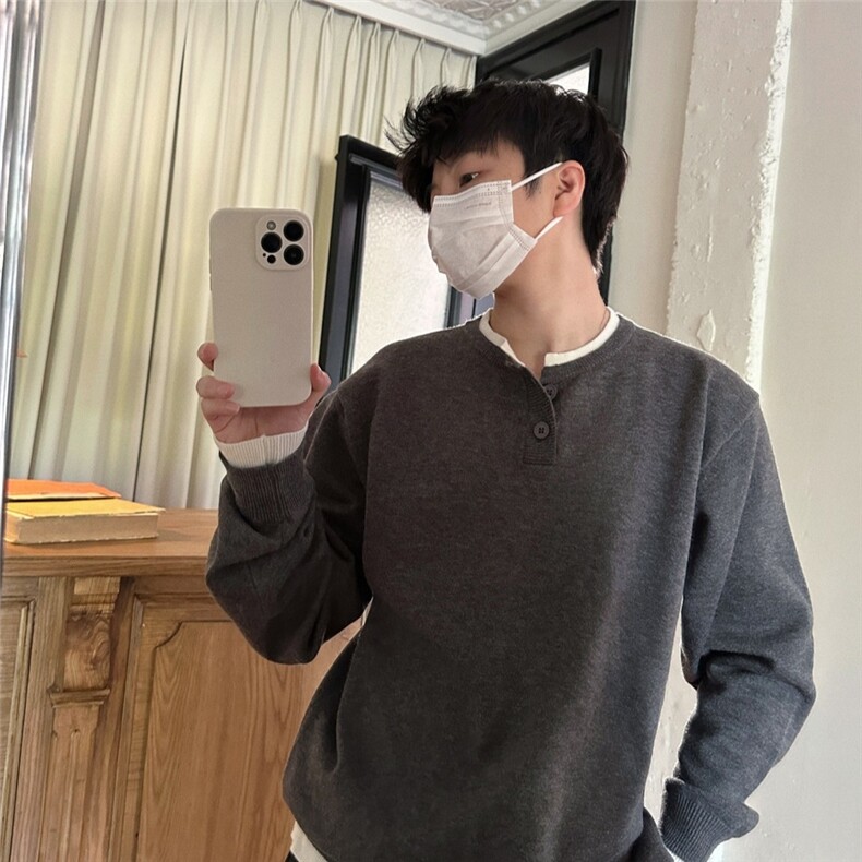 濮院毛衣北极绒高质量假两件柔软贴身打底毛衣LF986P75,男装针织衫/毛衣,电商D256-2(原A064-2)