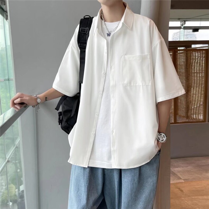 夏季短袖衬衫冰丝五分袖C4073P25,男装衬衫,星座1116-2