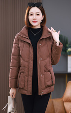 2023年冬新款棉衣外套女短款立领棉服宽松显瘦简约棉袄外套女，女装棉衣/棉服，雪樱依海