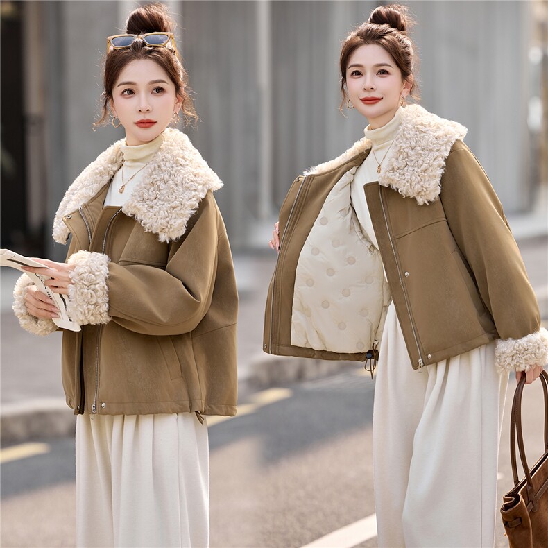 现货2025年冬季新款时尚休闲韩版保暖石墨烯云绒棉服，女装棉衣/棉服，悦祺