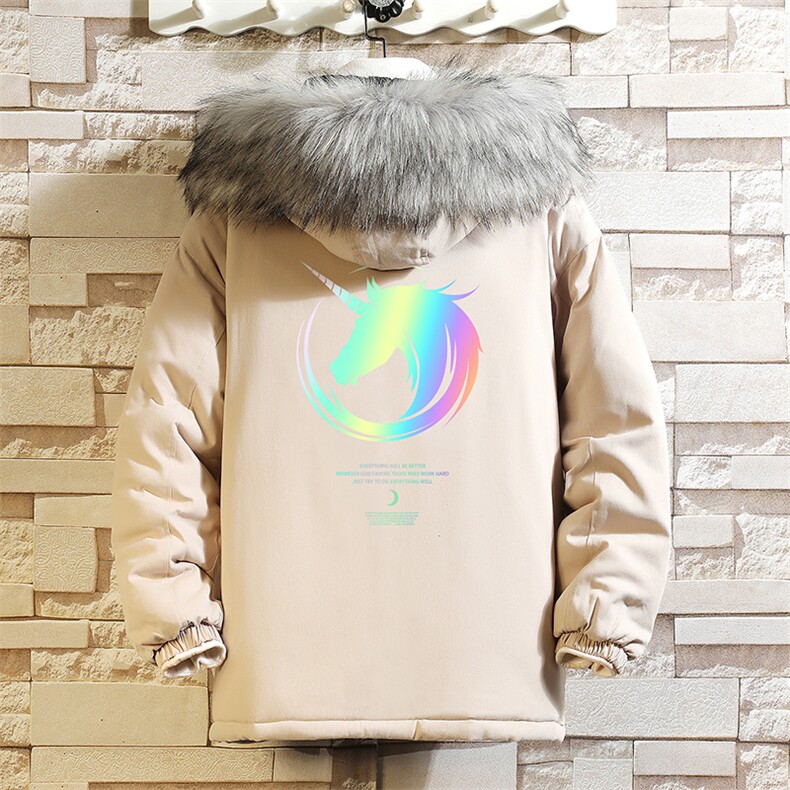 MM48138-P130冬季大毛领衣男士大码加厚袄男服砖墙,男装棉衣,电商A040A
