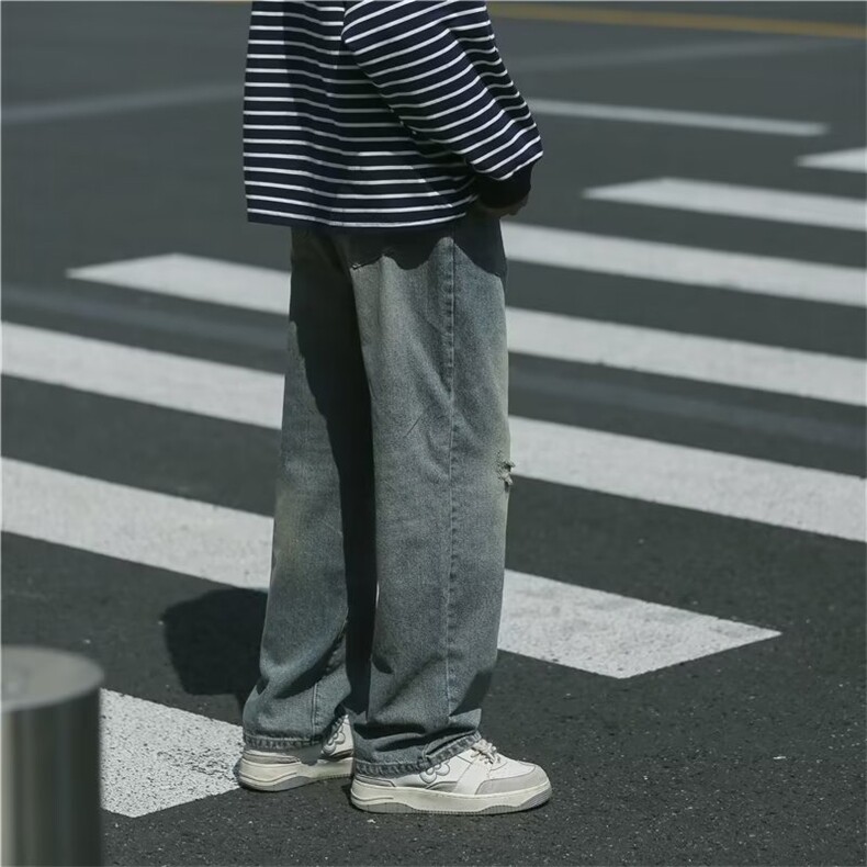 牛仔裤男秋季潮大码休闲裤子高街NT289P38,男装牛仔裤,星座1116-2