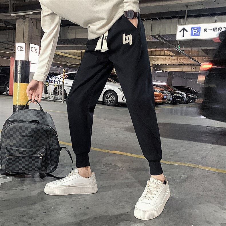 社会精神小伙春秋加绒卫裤运动束脚男裤DS-B249-KK96-P58-加绒P68,男装休闲裤,星座215（原电商B249）