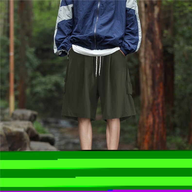 控价49夏季冰丝短裤设计款小众样式速干休闲五分裤DK24017P-28,男装牛仔裤,电商A128
