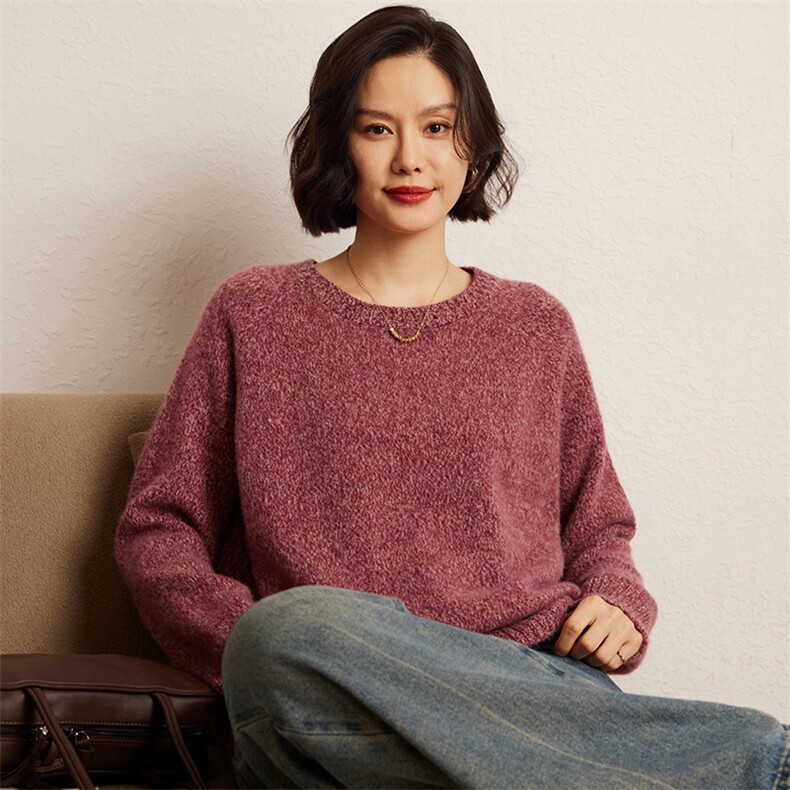 羊绒衫女加厚亲肤山羊绒毛衣内搭针织衫打底衫,女装羊绒衫,五色羊羊绒