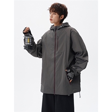 M-8XL户外轻薄透气连帽外套皮肤衣防晒衣防晒服大码TZ1711/P100，男装防晒衣，电商B238