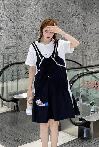 抽绳拼接连衣裙，女装连衣裙，维多利亚