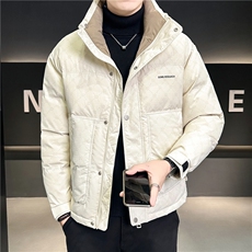 标50新96855-P195-M-4XL店主风冬季休闲满印修身立领拼色外套，女装短外套，电商B255