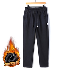 宽松直筒阔腿运动卫裤男秋冬季休闲裤加厚裤子Z2344-P45/加绒P55，男装休闲裤，星座509