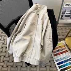 高街工装飞行员夹克男款拉链设计感运动棒球服外套上衣W6345-P64，男装夹克，星座412-3