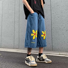 七分牛仔裤男士韩版潮流高街帅气2024夏季新款ins短裤RK1838-P39，男装牛仔裤，星座412-2