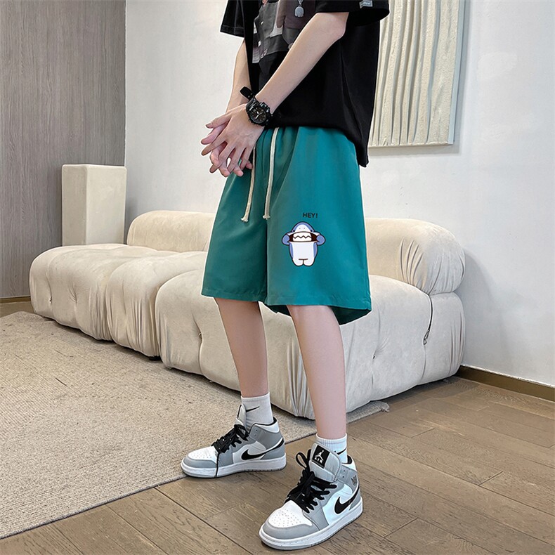 DK391676-P15港风休闲短裤男士大码运动五分裤男中裤男马裤，男装休闲裤，电商A040