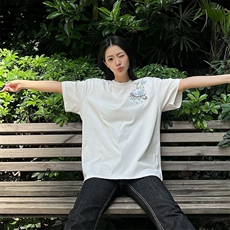 万针全刺绣解构设计260克重磅双纱纯棉高品质美式高街短袖T恤特35，男装T恤，电商A486