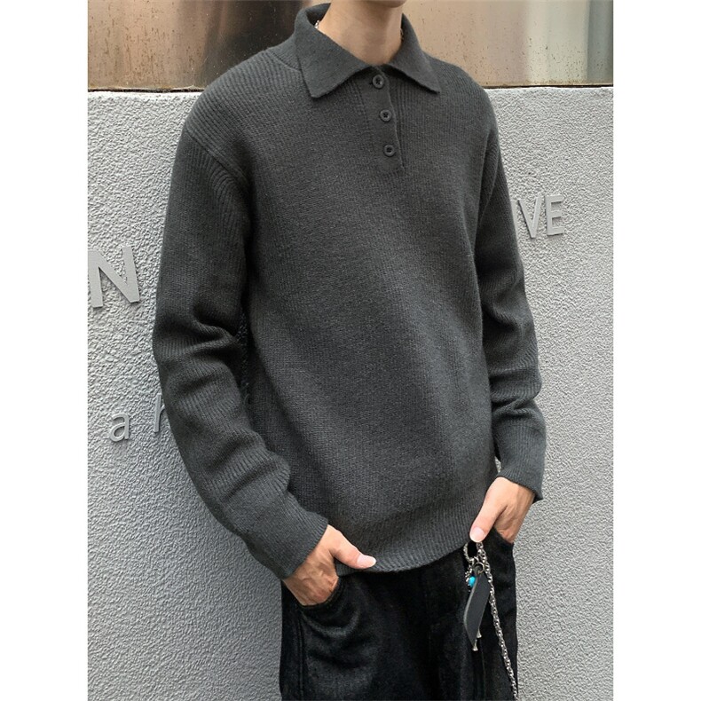 软糯针织衫polo领毛衣长袖休闲简约百搭纯色男5Q4083-TP60108,男装针织衫/毛衣,电商A102