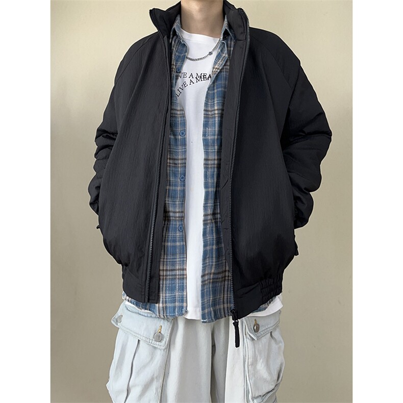 A178秋冬季新款棉衣宽松潮牌复古条纹外套MY001P70限价118,男装棉衣,电商A178