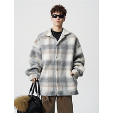 现货DSA059-MN7886-P98控128重磅毛呢大衣高克重宽松外套560g，男装毛呢大衣，电商A059