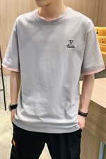 夏季男短袖T恤打底衫纯棉宽松潮流半袖假两件体恤DS731T，男装T恤，电商A102