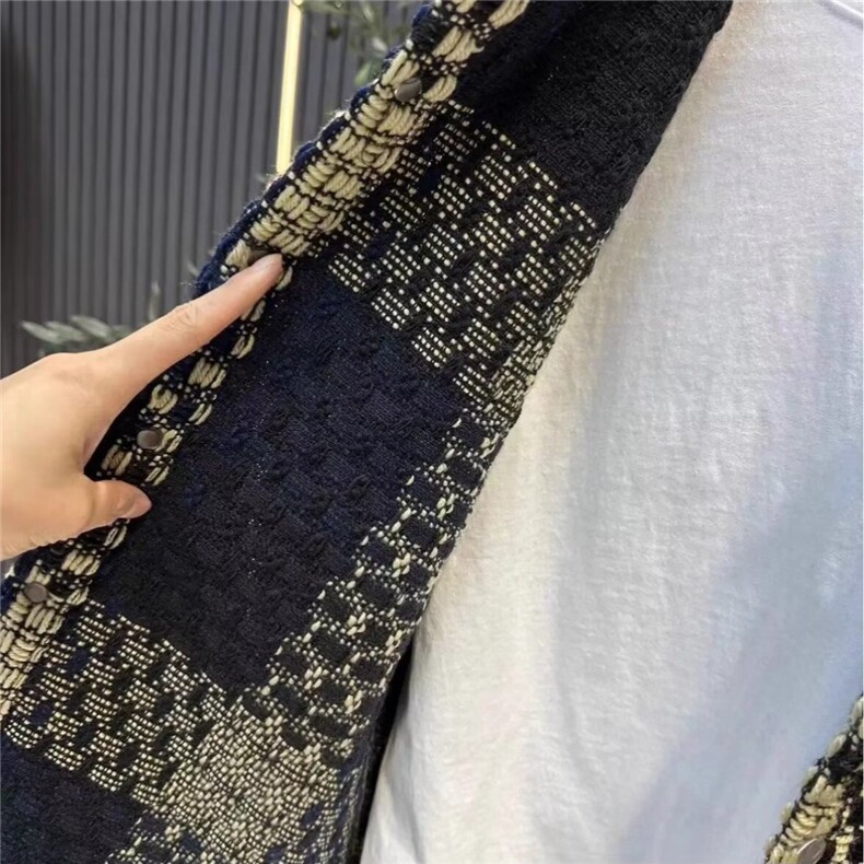 小香风外套男高级感格子夹克休闲翻领上衣春秋季衣服HH1022P58,男装夹克,星座1013-5