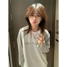 5539-P38原版做工220克休闲宽松男女同款长袖T恤，女装T恤，星座617A-2