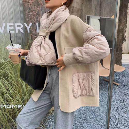 羊绒拼接羽绒，女装，香水之恋