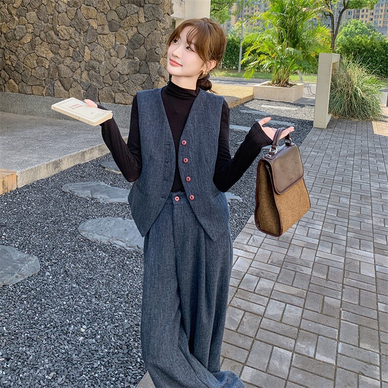 现货马甲+阔腿裤套装两件套2C0958899P165K248,女装套装/套裙,2C095