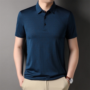 夏季商务休闲男士短袖polo衫中年男翻领T恤HP76215-P130图片