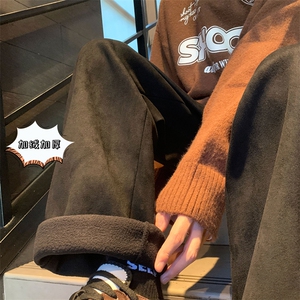 XZ616 冬季新款麂皮绒加绒加厚羊羔绒休闲裤 TY445 P65控78图片