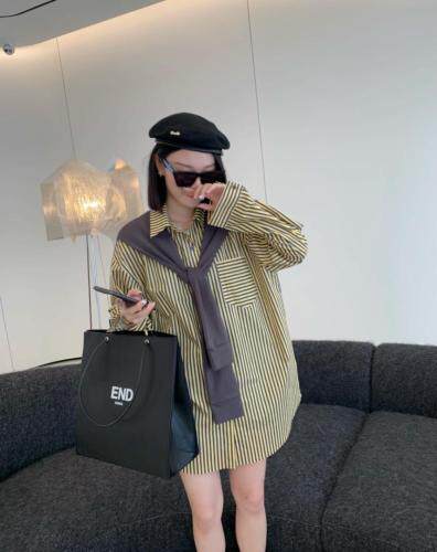 早秋款衬衫裙假两件，女装衬衫，爱娜.悦儿