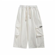 日系工装裤男夏季潮牌ins港风休闲九分裤痞帅宽松直筒裤GK270-p30，男装休闲裤，星座1008