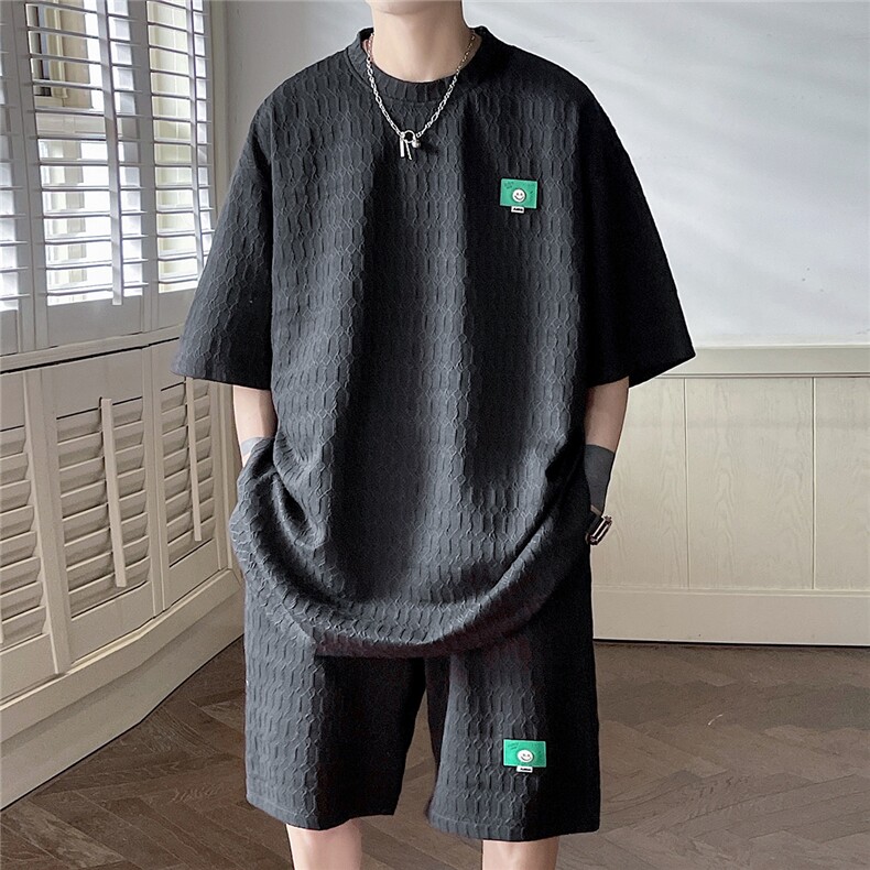 平铺短袖T袖男DT8788P35短裤男DK8789P40大码休闲套装TZ8790P75控,男装休闲套装,星座227-7