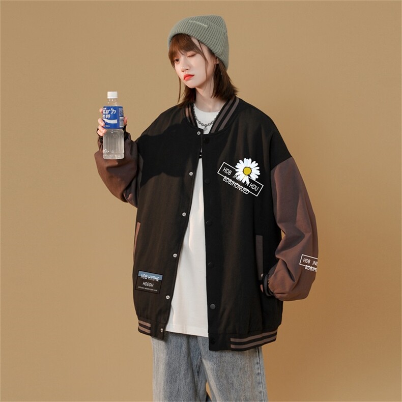 电商DSA028-JKC21P172 100聚酯 P50 男2024新印花棒球服外套控69图片