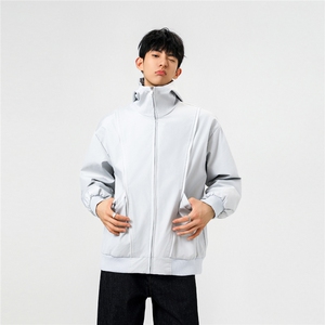 可二开拉链装饰解构大码M-5XL夹克男100%聚酯纤维JK78092P69控108图片