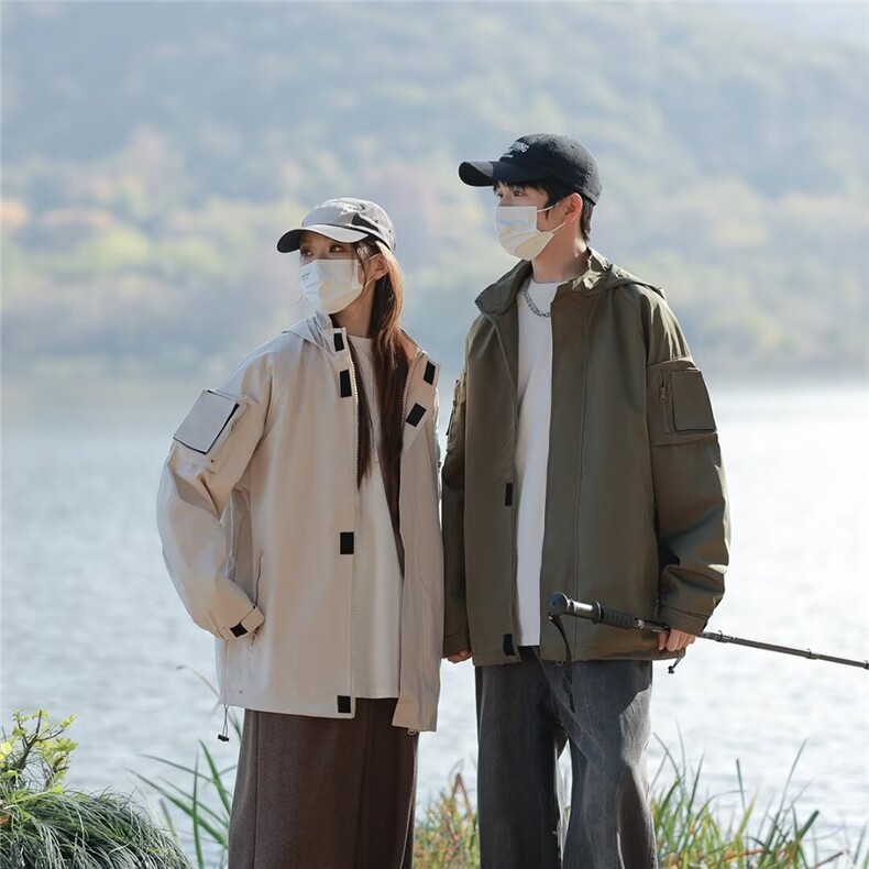 冲锋衣男潮牌户外连帽登山服露营徒步冲锋衣 外套 RF1992-P68图片