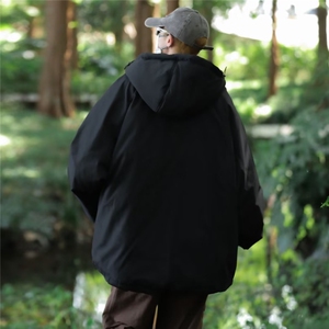 冲锋棉衣男秋冬季宽松工装棉袄连帽日系防水外套休闲棉服MH02-P88图片
